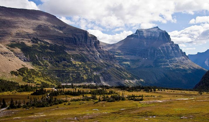 A sight of the mountains from Logan Pass, Glacier National Park