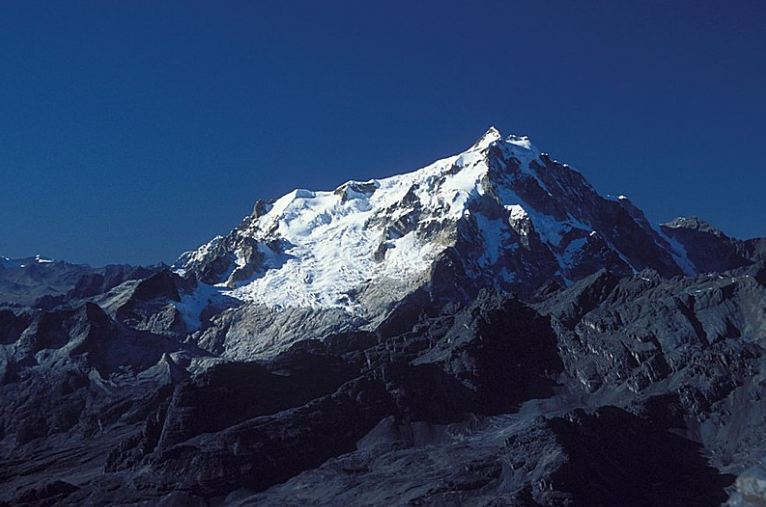 A view of Huayna Potosi from Condoriri Summit