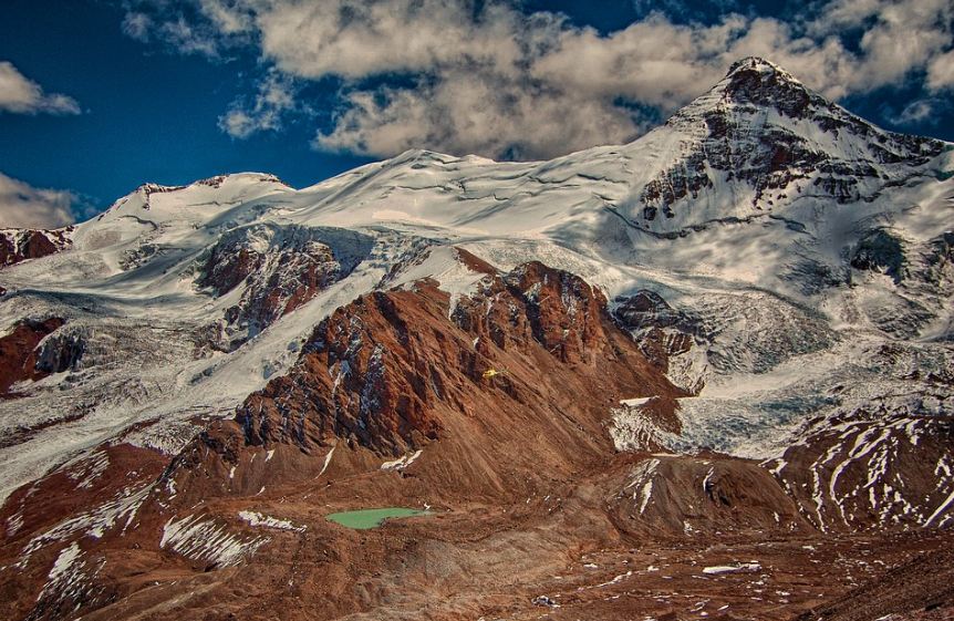 Landscape of Aconcagua on a summer day
