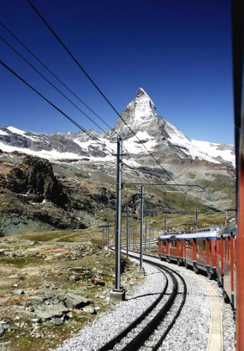 Matterhorn’s view from the train to the Gornergrat