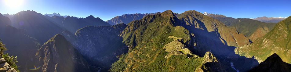 Panoramic Shot of Machu Picchu from Huayna Picchu