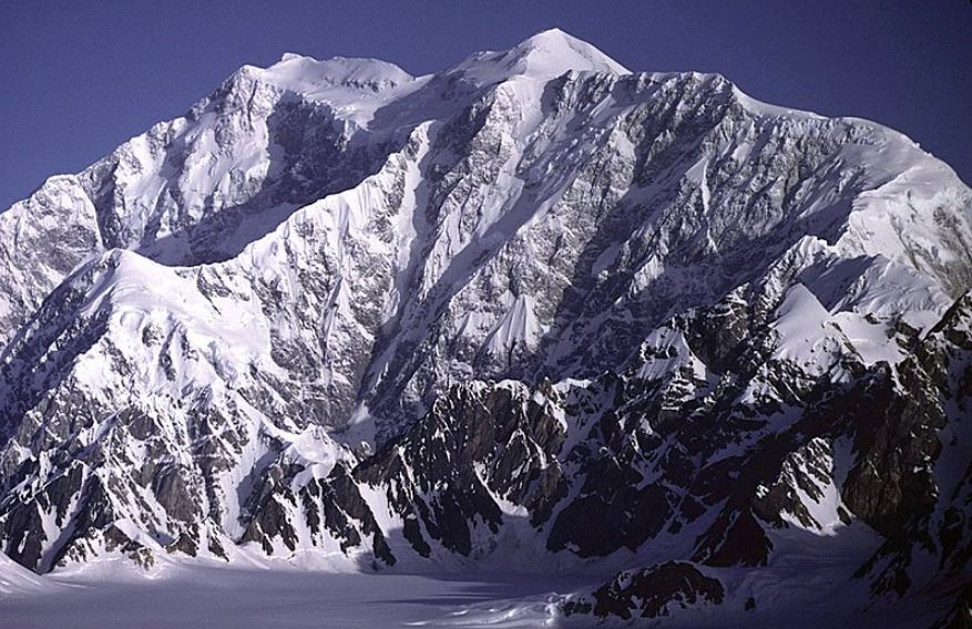 The southeast view of Canada’s tallest mountain, Mount Logan