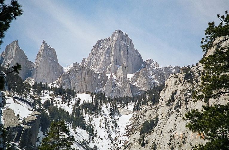 View of Mount Whitney, as seen from Whitney Portal