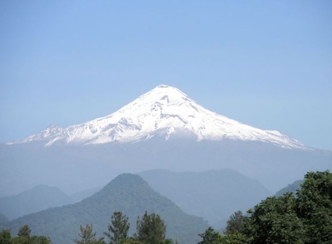 View of the snowcapped Pico de Orizaba