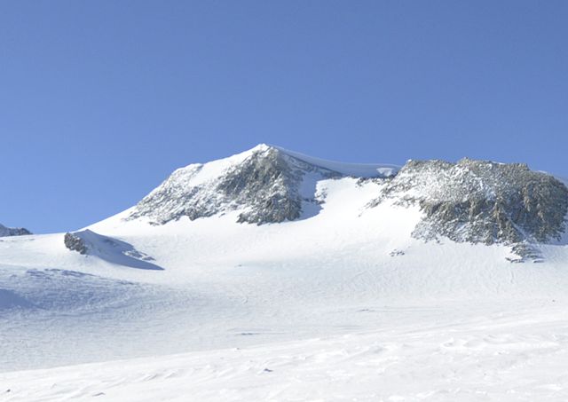 Mount Vinson, Vinson Massif’s tallest peak, as seen from Vinson Plateau