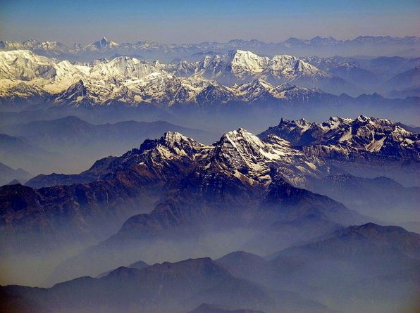 The Greater Himalayan Mountain Range where Hkakabo Razi belongs