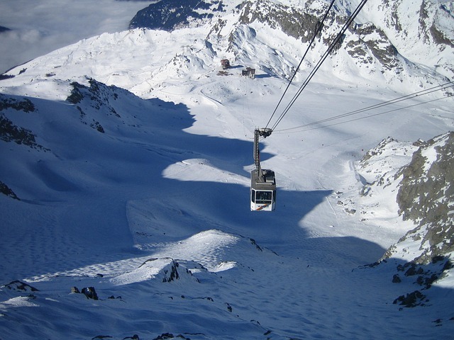 Cable car at Verbier ski resort