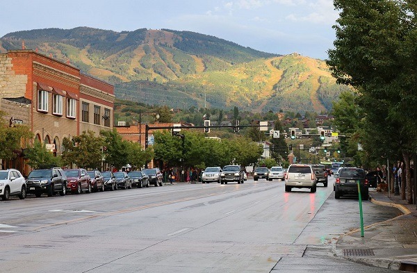 A view of Mount Werner from Lincoln Avenue in Steamboat Springs