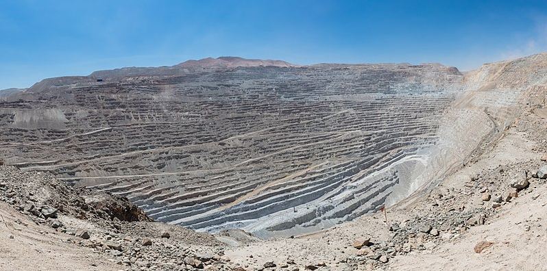 Open-pit view of Chuquicamata Mine in Calama, Chile