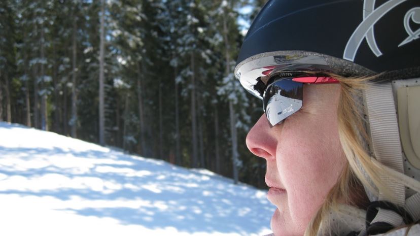 woman skier winter sports to ski