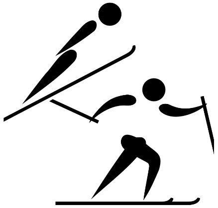 a pictogram of the Nordic combined